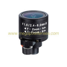 China 1/3&quot; 2.4-6.0mm 2Megapixel F1.6 M12x0.5 Mount DC Auto IRIS Manual Zoom/FocusIR Vari-focal Board Lens supplier