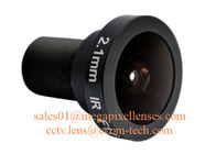 1/2" 2.1mm F1.6 5Megapixel M12x0.5 mount 186degree Fisheye Lens for 1/2" 1/3" sensors