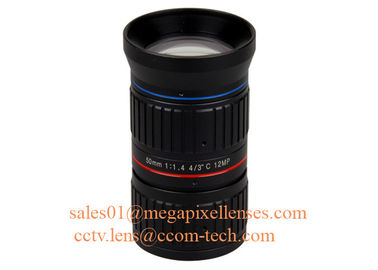 4/3" 25mm F1.4 12Megapixel C Mount Manual IRIS Low Distortion ITS Lens, 25mm Traffic Monitoring Lens