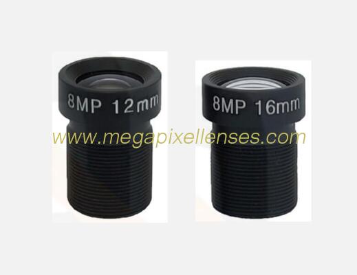 1/1.8" 3.6/6/12/16/25mm 5MP-8MP Megapixel M12x0.5 mount low distortion MTV board lens