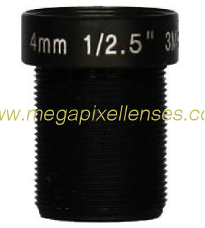 1/2.5" 4mm 3Megapixel F1.8 M12x0.5 mount wide angle IR Board lens