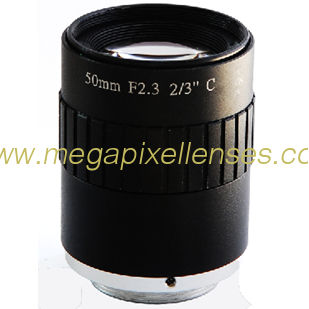 2/3" 50mm F2.3 5Megapixel Manual IRIS Low Distortion C Mount ITS Lens, 50mm Traffic Monitoring Lens