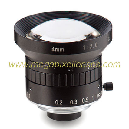 1/2" 4mm F1.4 1.3Megapixel Manual IRIS Low-distortion C-mounted Lens