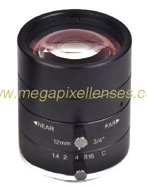 3/4" 12mm F1.4 5Megapixel Low-distortion C Mount Lens for ITS Traffic Monitoring