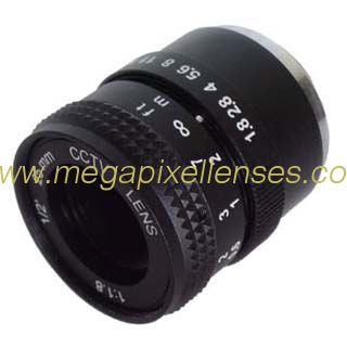 1/2" 25mm F1.8 Industrial C mount Lens, F1.8~Close Manual IRIS C mount Lens