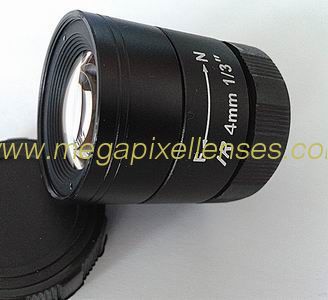 1/3" 4mm F1.2 Megapixel CS-mount CCTV Lens 130412CS-MP