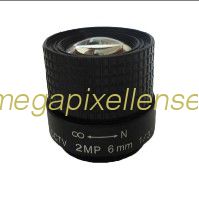 1/3" 6mm F1.2 2Megapixel CS-mount Manual IRIS CCTV Lens 130612CS-2MP