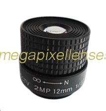 1/3" 12mm F1.2 2Megapixel CS-mount Manual IRIS Fixed Focus CCTV lens