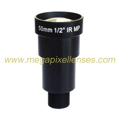 1/2" 50mm 5Megapixel F2.5 S Mount M12x0.5 mount Non-Distortion IR Board Lens, 50mm lens