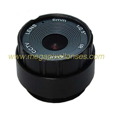 1/2.5" 6mm F2.0 5Megapixel CS-mount IR CCTV Lens for security camera