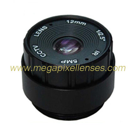 1/2.5" 12mm F2.0 5Megapixel CS-mount IR CCTV Lens for security camera