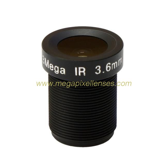 1/2.7" 3.6mm F2.0 1.3MP/3MP/5MP M12x0.5 mount 115degree IR board lens for security camera