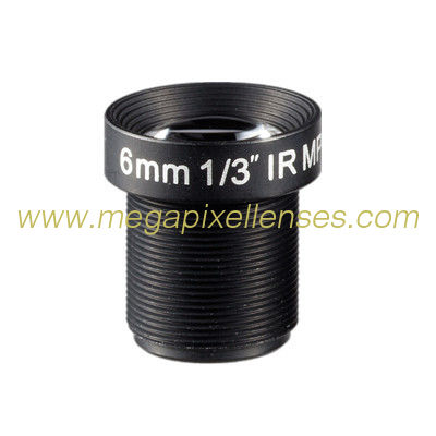 1/3" 6mm F2.0 3Megapixel S mount M12x0.5 Mount Non-Distortion IR Board Lens, 6mm MTV lens