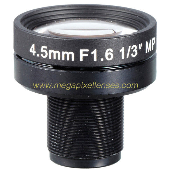 1/3" 4.5mm Megapixel F1.6 S mount M12x0.5 Mount Non-Distortion IR Board Lens