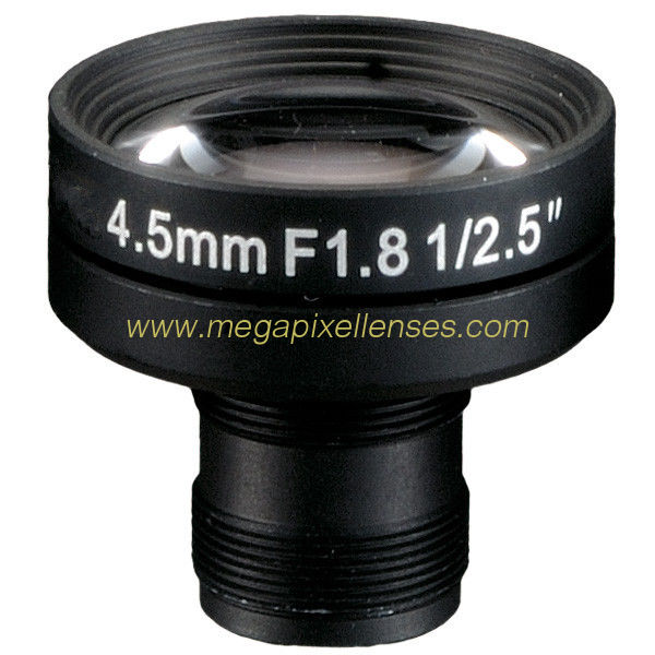 1/2.5" 4.5mm 2Megapixel F1.8 M12x0.5 Mount Non-Distortion IR Board Lens