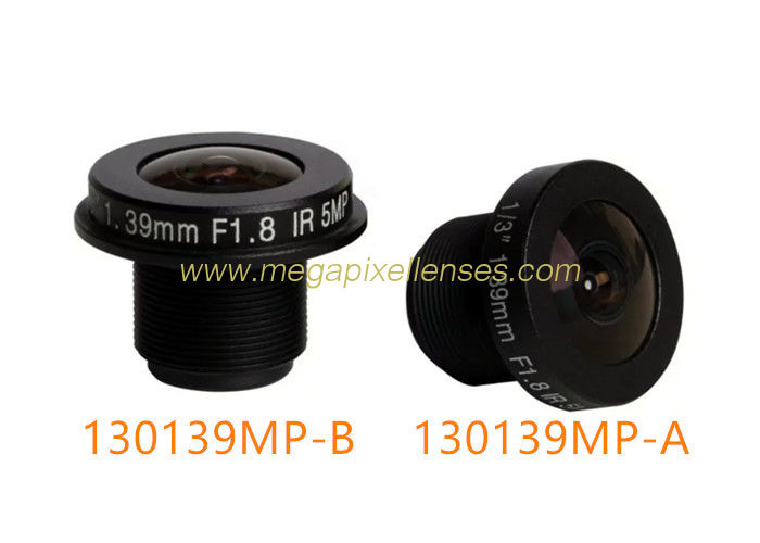1/3" 1.39mm 5Megapixel M12 mount wide-angle 185degree fisheye lens for panoramic cameras