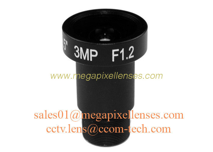 1/2.5" 4.0mm F1.2 3Megapixel M12x0.5 mount low light lens, 4mm starlight M12 board lens