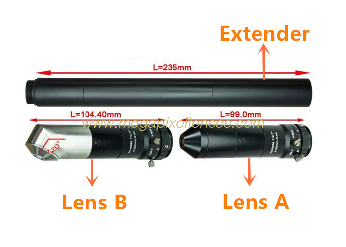 High-temp. 1/2.7" 4-20mm F4.0 Megapixel C Mount Manual Focus/Zoom Pinhole Lens for Metallurgy, furnace lens