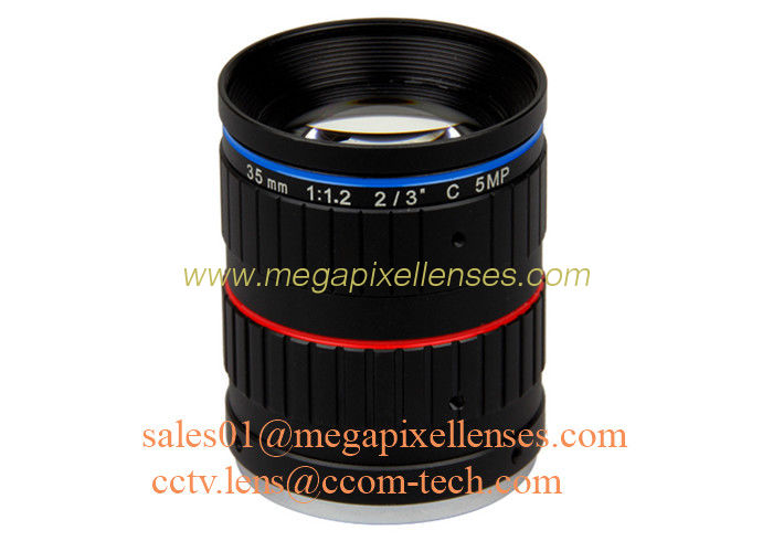 2/3" 35mm F1.2 5Megapixel Manual IRIS Low Distortion C Mount ITS Lens, 35mm Traffic Monitoring Lens