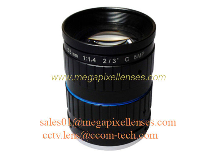 2/3" 35mm F1.4 5Megapixel Manual IRIS Low Distortion C Mount ITS Lens, 35mm Traffic Monitoring Lens