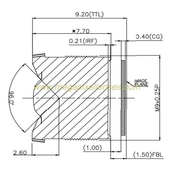 1/3.2" 3.3mm F2.0 14MP Megapixel M9x0.25 mount low distortion mini camera lens for drone
