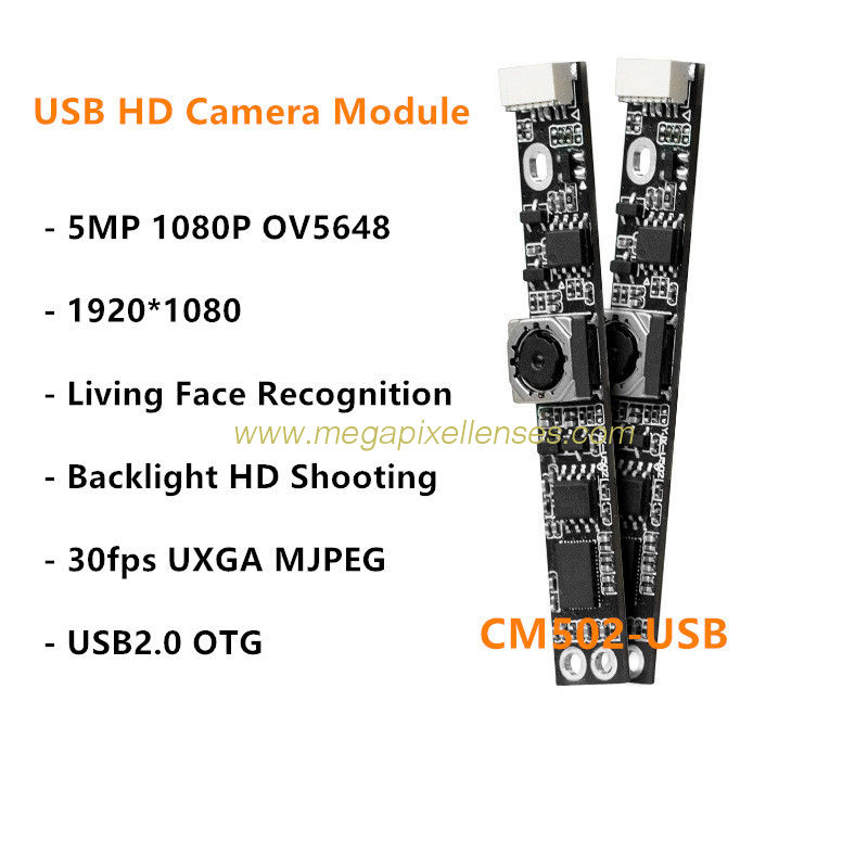 OV5648 1080P HD Megapixel USB2.0 camera module for living face recognition 30fps MJPEG USB2.0 OTG plug play driver-free